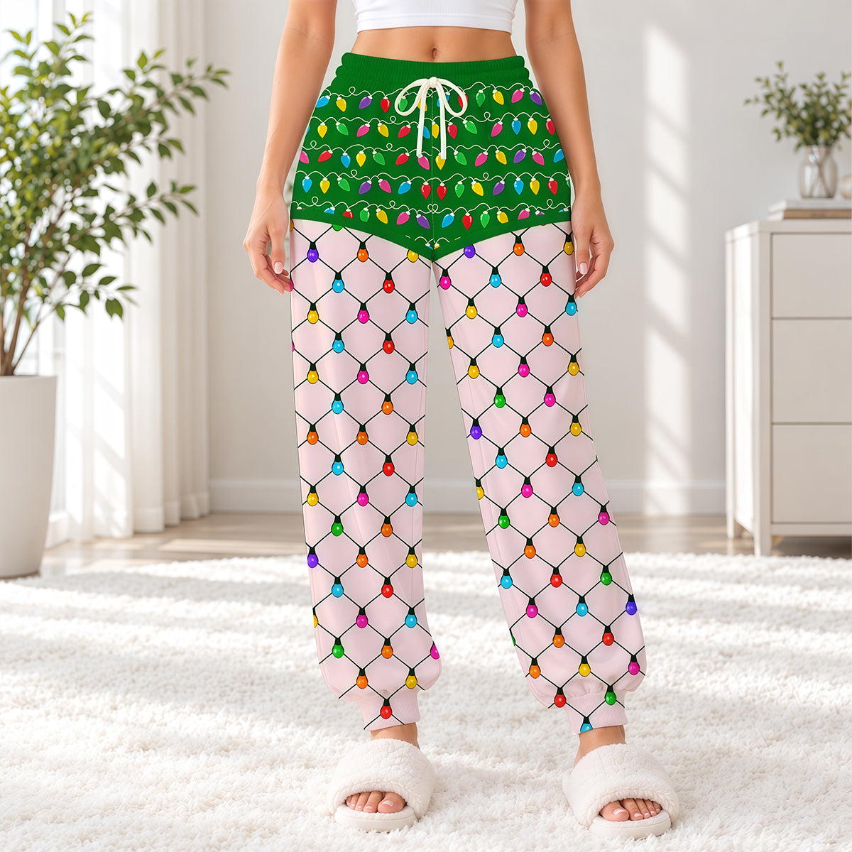 Fishnet Tights Christmas - Personalized Sweatpants-Myprintsy