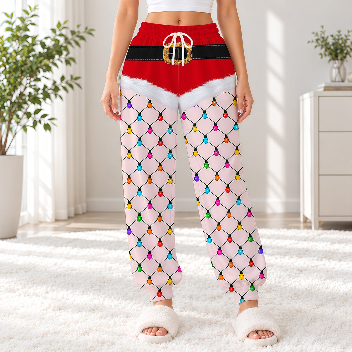 Fishnet Tights Christmas - Personalized Sweatpants-Myprintsy