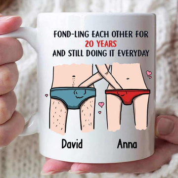 Fond-Ling Each Other For Years And Still Doing It Everyday Custom Mug - Personalized Coffee Mug - Gift For Couple-Myprintsy