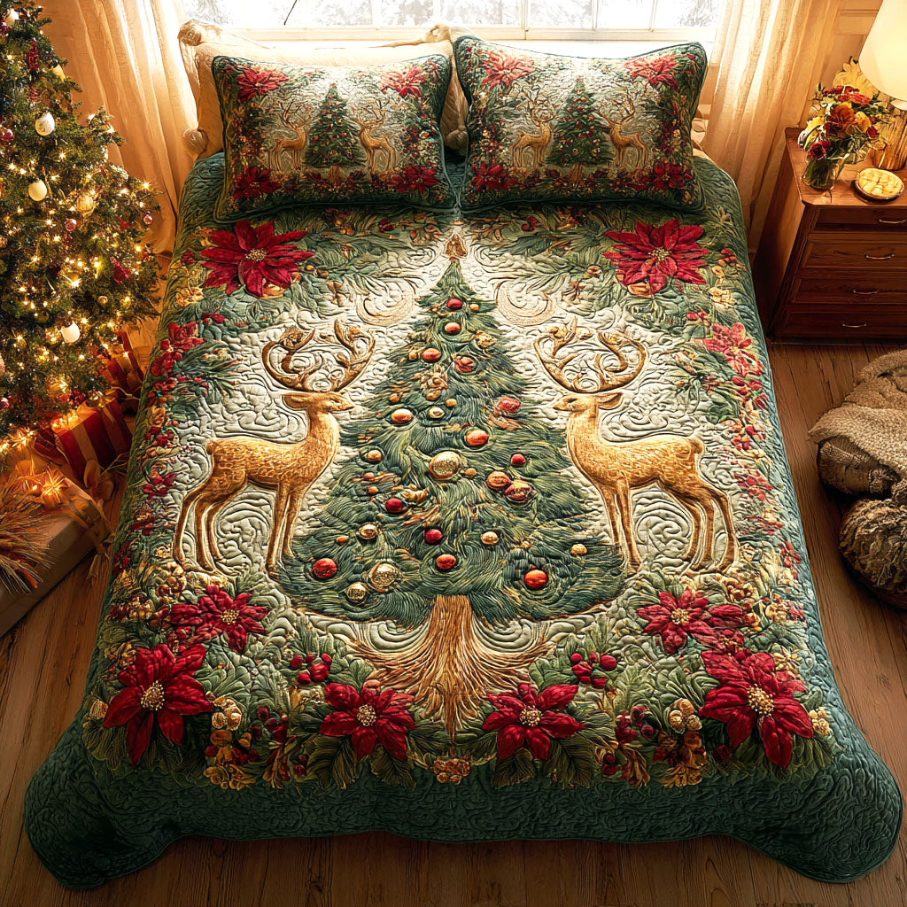 Forest Blessing -Piece Quilted Bedding Set VTQ-Myprintsy