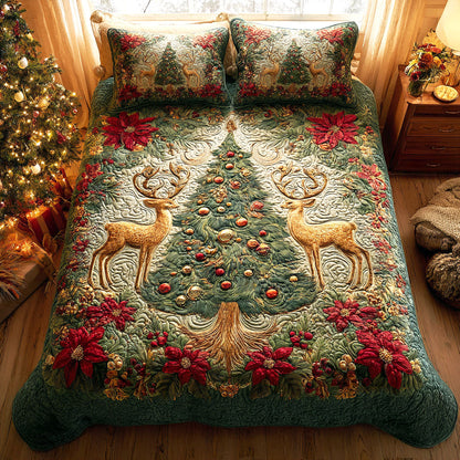 Forest Blessing -Piece Quilted Bedding Set VTQ-Myprintsy