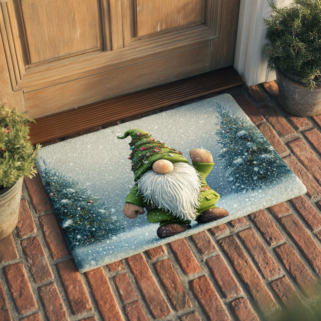 Forest Christmas Gnome Doormat VTQ-Myprintsy