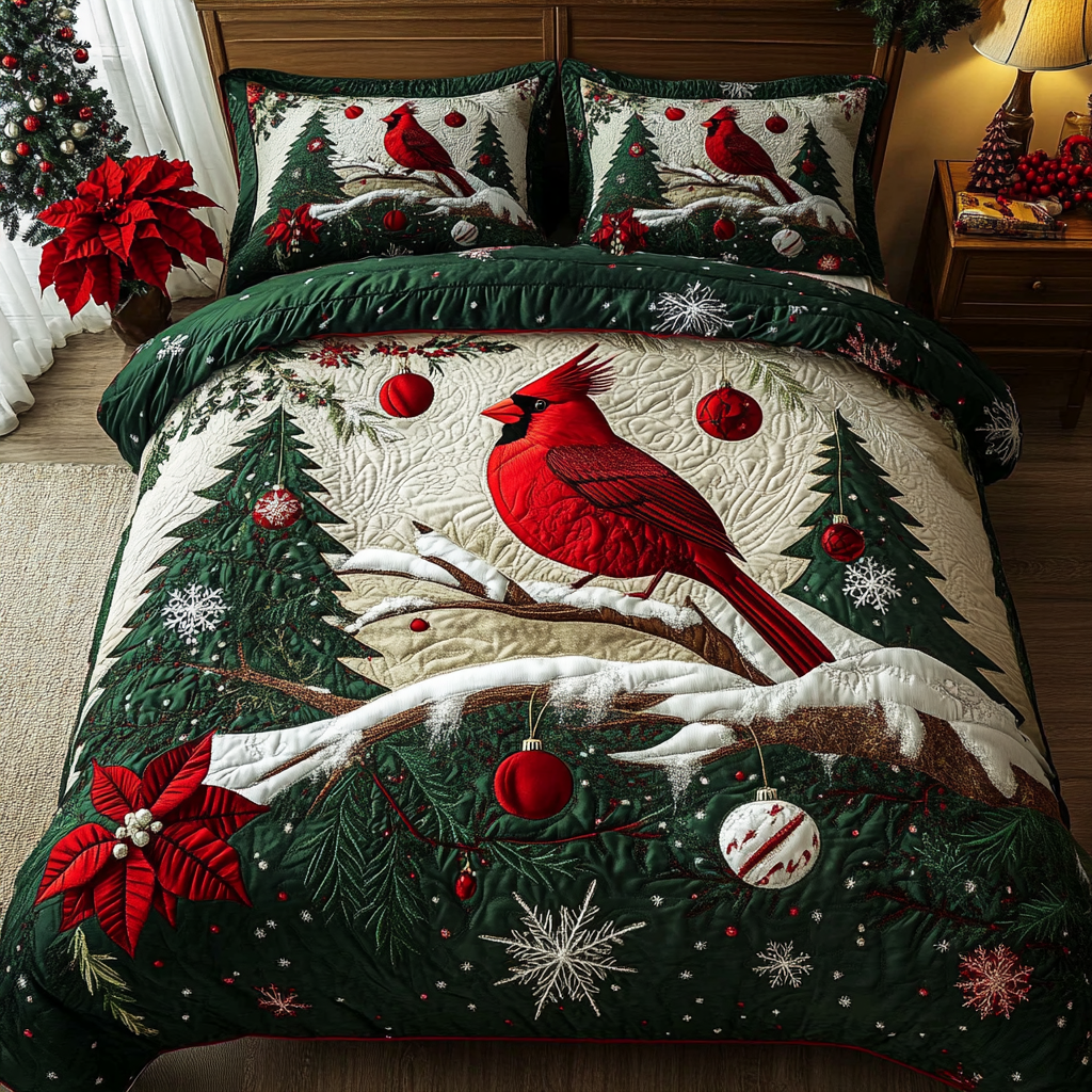 Forest Jewel -Piece Quilted Bedding Set VTQ-Myprintsy