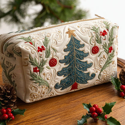 Forest Noel Quilted Makeup Bag VTQ-Myprintsy