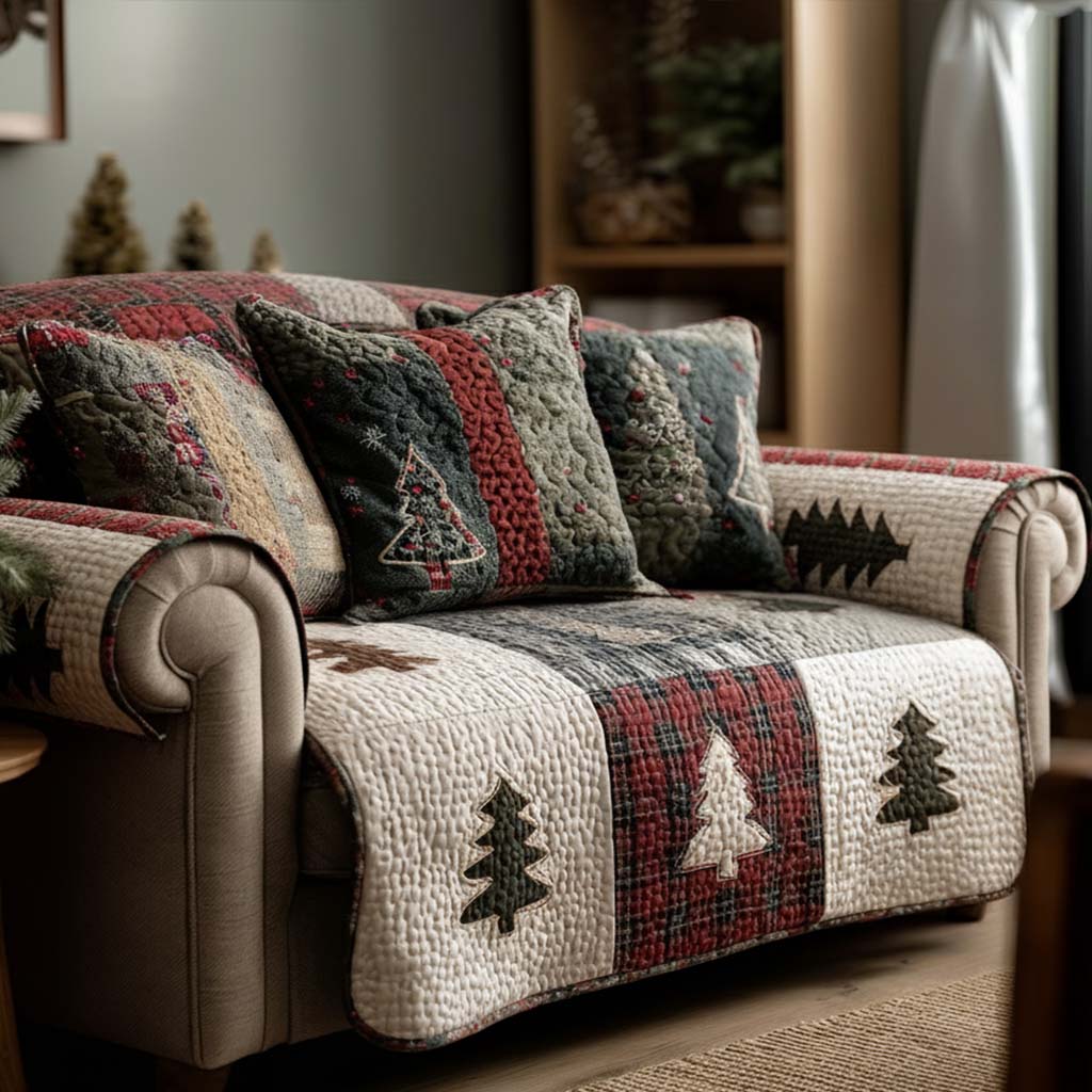 Forest Sparkle Quilted Sofa Cover VTQ-Myprintsy