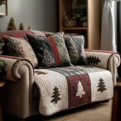 Forest Sparkle Quilted Sofa Cover VTQ-Myprintsy