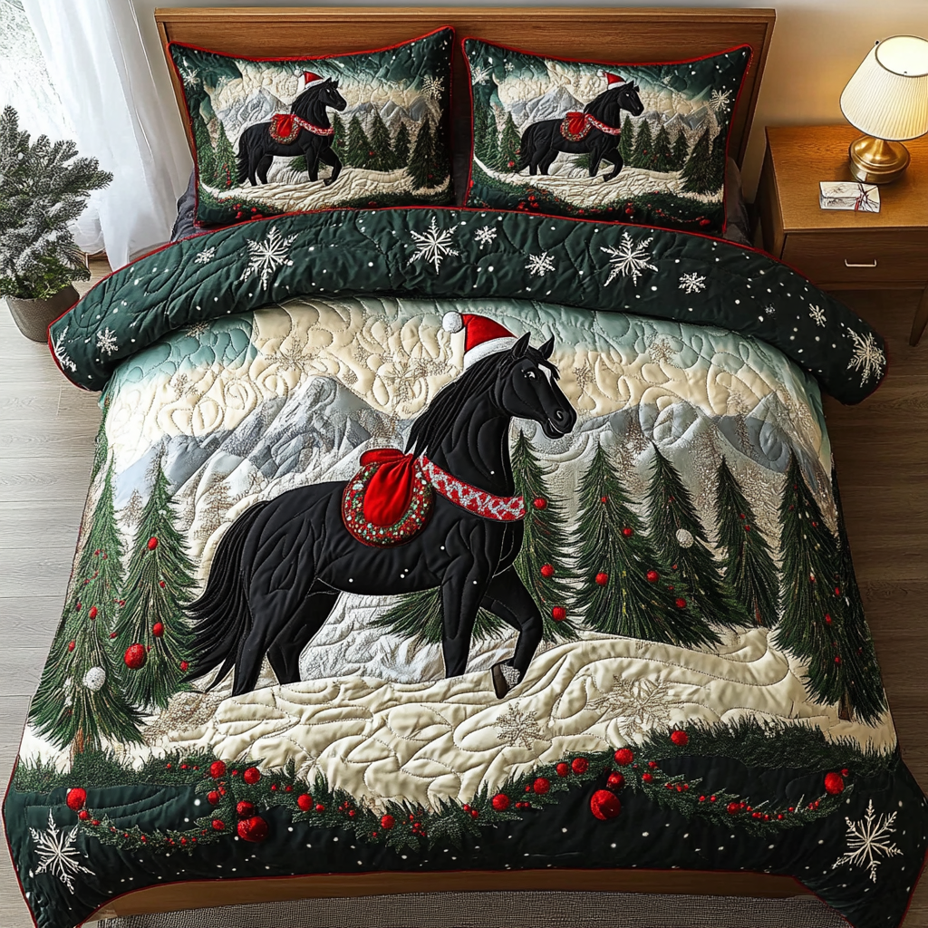 Freedom Mane -Piece Quilted Bedding Set VTQ-Myprintsy