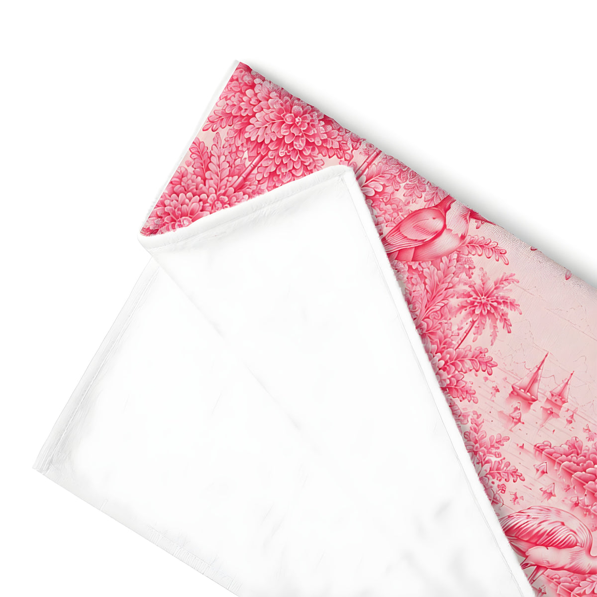 French Riviera Collection & Toile De Jouy Pattern Rose - Personalized Beach Towel-Myprintsy