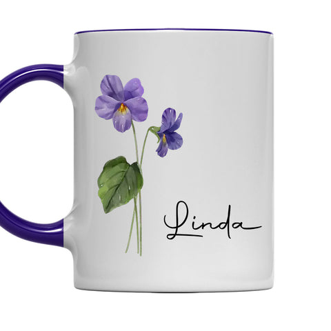 Friends Are Flowers That Never Fade - Personalized Accent Mug-Myprintsy