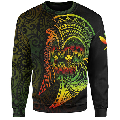 Hawaii Sweatshirt Custom Personalised Reggae Kanaka Warrior