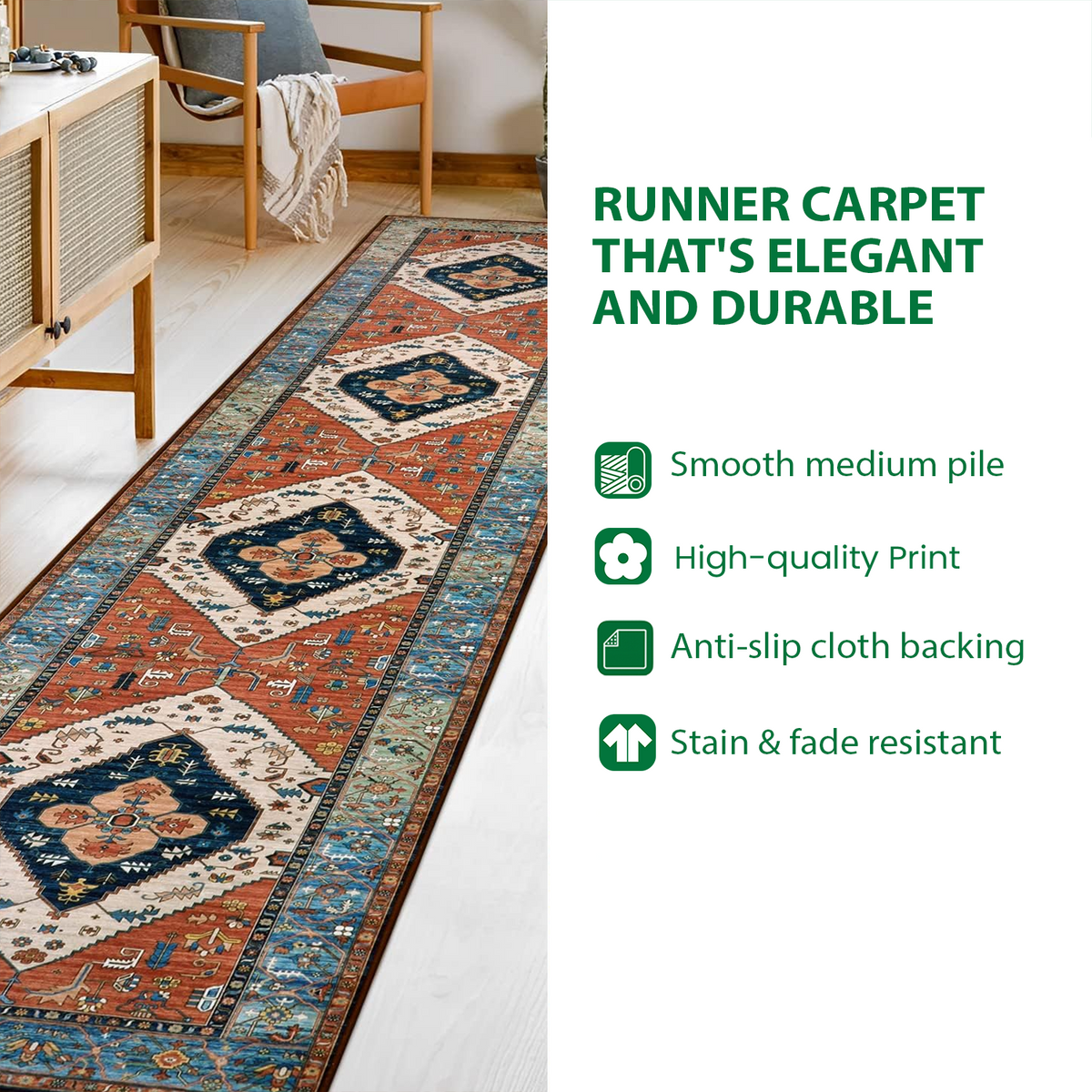 Frost Cabin Forest Runner Carpet VTQ-Myprintsy