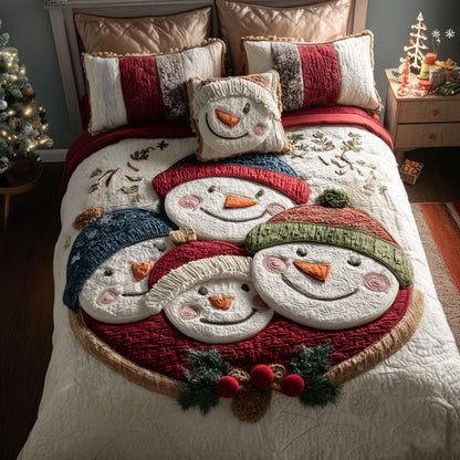 Frost Circle -Piece Quilted Bedding Set VTQ-Myprintsy