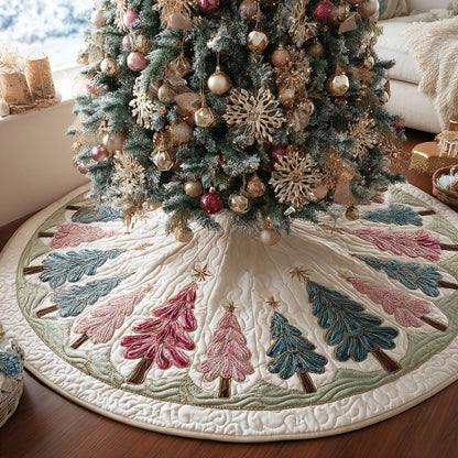 Frost Fir Quilted Christmas Tree Skirt VTQ-Myprintsy