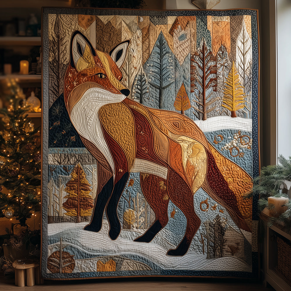 Frost Fox Quilted Blanket VTQ-Myprintsy