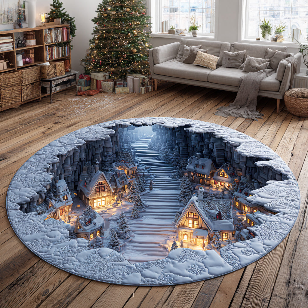 Frost Valley Magic Round Carpet VTQ-Myprintsy
