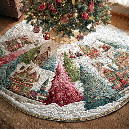 Frostbrook Village Christmas Quilted Tree Skirt-Myprintsy