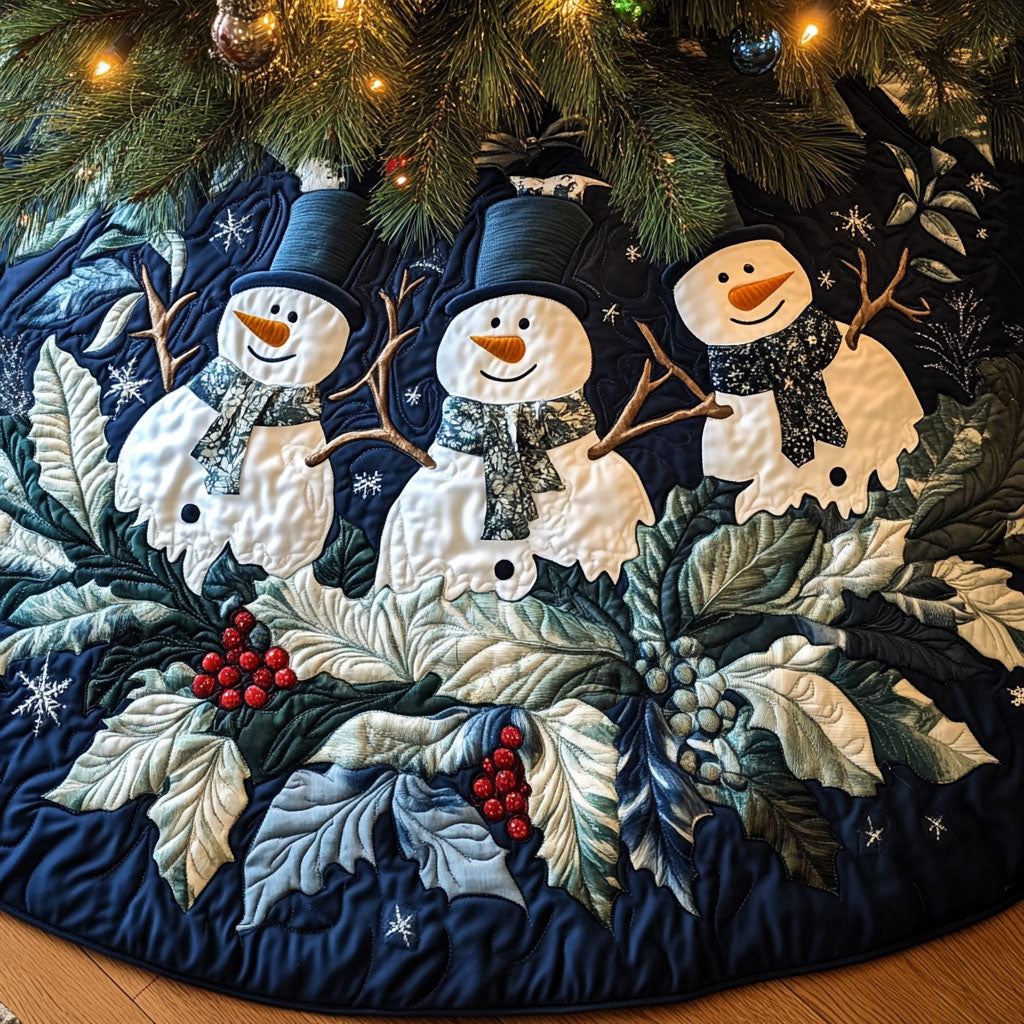 Frosted Cheer Quilted Christmas Tree Skirt VTQ-Myprintsy