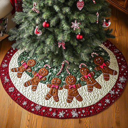 Frosted Cookie Lane Christmas Quilted Tree Skirt-Myprintsy