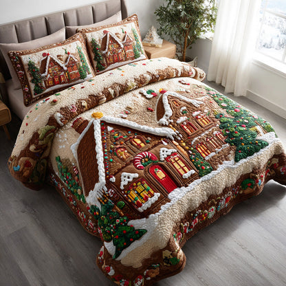 Frosted Cookie Town -Piece Quilted Bedding Set VTQ-Myprintsy