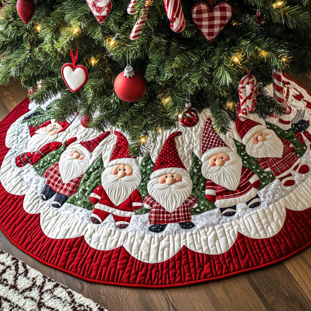 Frosted Dreams Christmas Quilted Tree Skirt-Myprintsy
