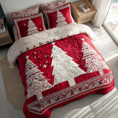 Frosted Evergreen -Piece Quilted Bedding Set VTQ-Myprintsy