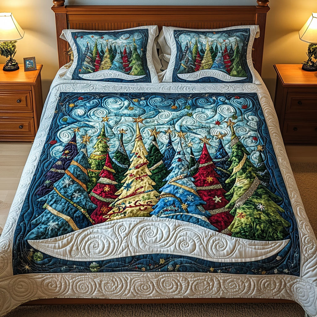 Frosted Joy -Piece Quilted Bedding Set VTQ-Myprintsy