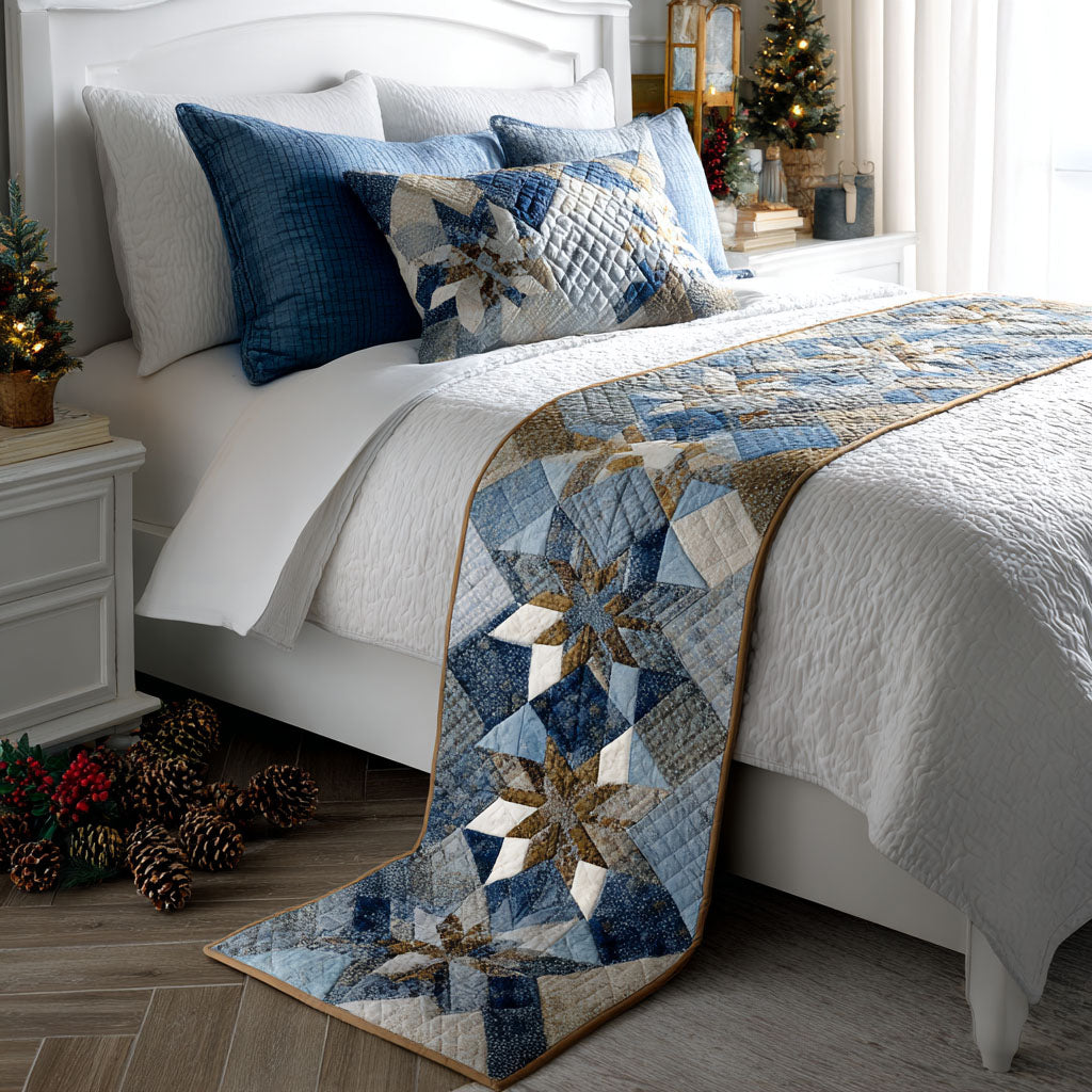 Frosted Petals Quilted Bed Runner VTQ-Myprintsy