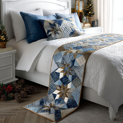 Frosted Petals Quilted Bed Runner VTQ-Myprintsy