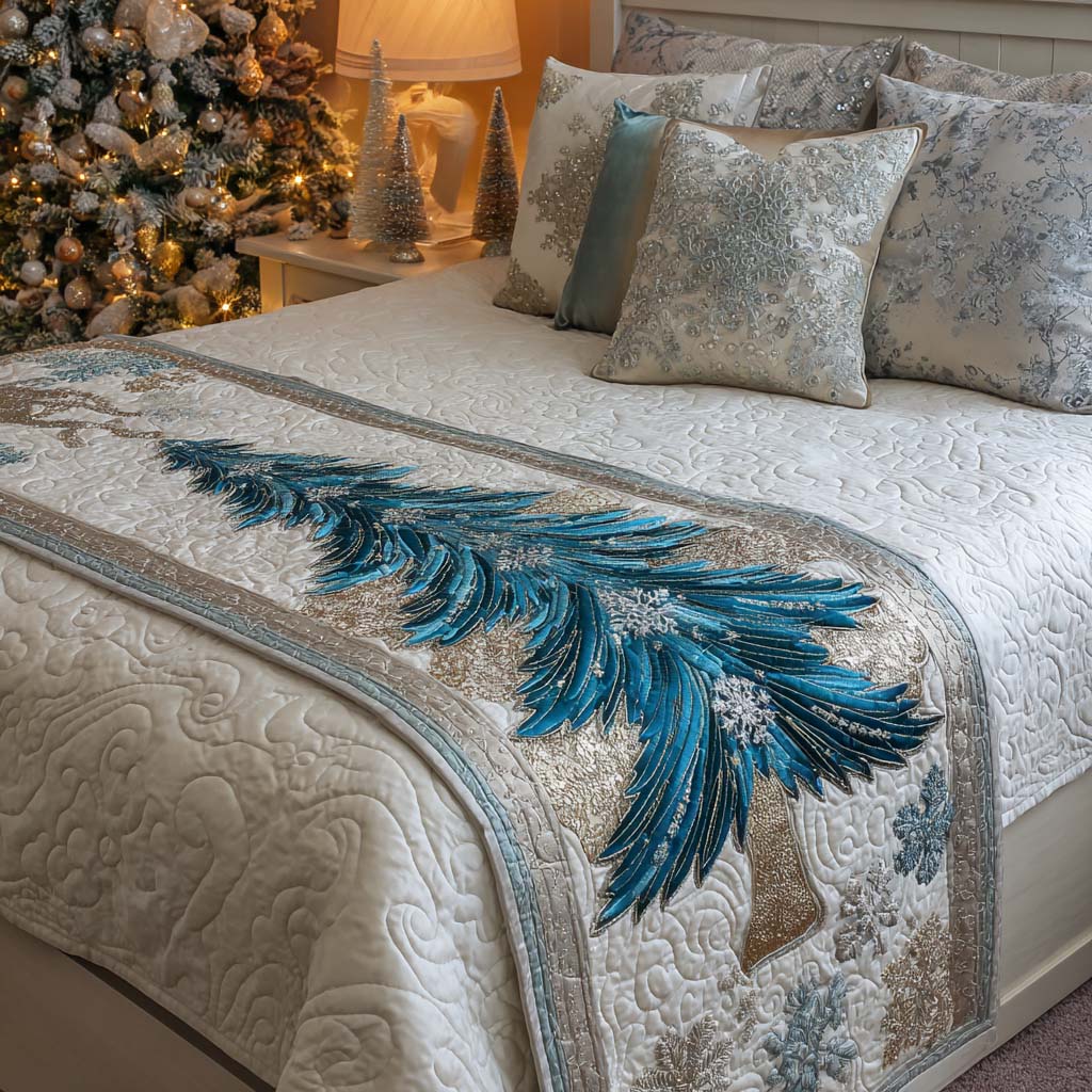 Frosted Pine Quilted Bed Runner VTQ-Myprintsy