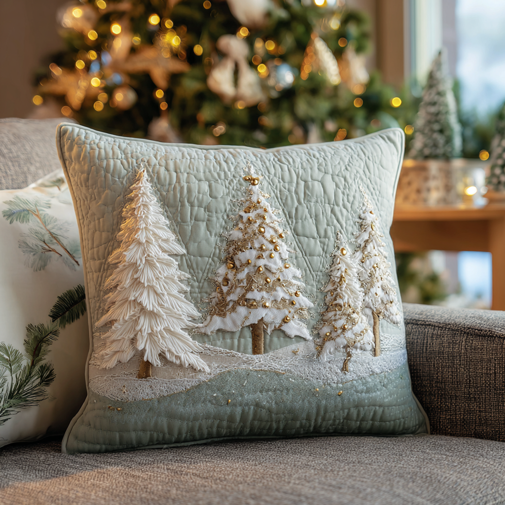 Frosted Pines Quilted Pillow Case VTQ-Myprintsy