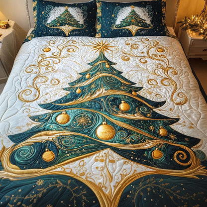 Frosted Starlight Symphony -Piece Quilted Bedding Set VTQ-Myprintsy