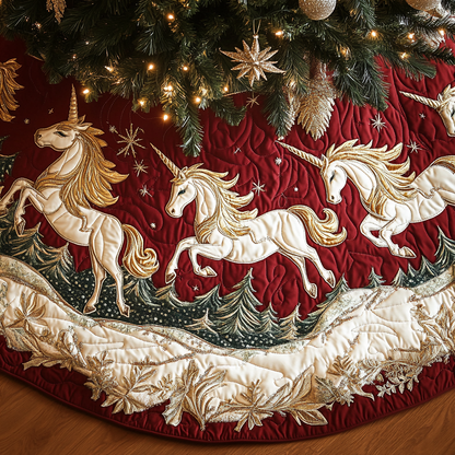 Frosted Trails Christmas Quilted Tree Skirt-Myprintsy