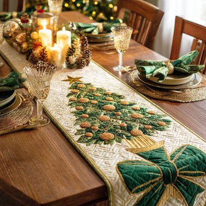 Frosted Tree Quilted Table Runner VTQ-Myprintsy