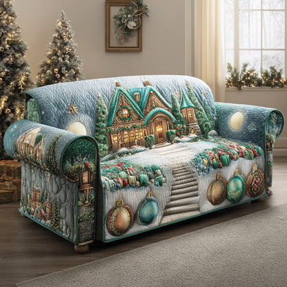 Frosted Wonderland Trail Quilted Sofa Cover VTQ-Myprintsy