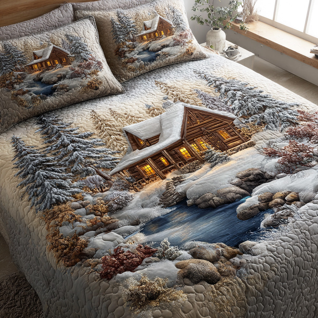 Frostpine Woodland Escape -Piece Quilted Bedding Set VTQ-Myprintsy