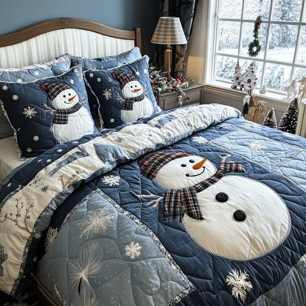 Frosty Delight -Piece Quilted Bedding Set VTQ-Myprintsy