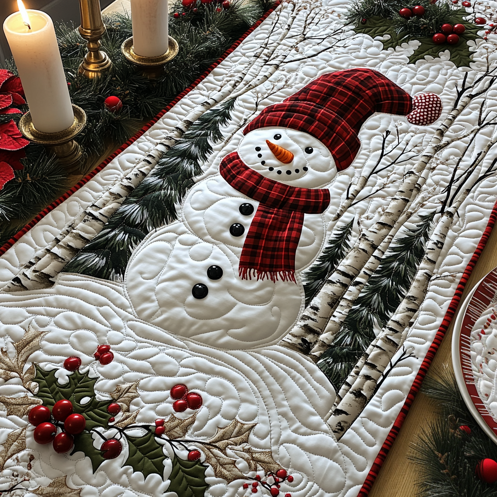Frosty Delight Quilted Table Runner VTQ-Myprintsy