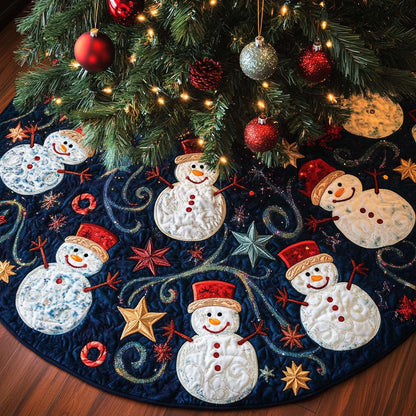 Frosty Friend Christmas Quilted Tree Skirt VTQ-Myprintsy