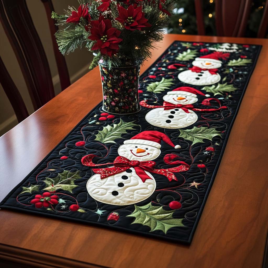 Frosty Friend Quilted Table Runner VTQ-Myprintsy