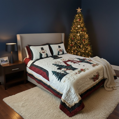 Frosty Friends -Piece Quilted Bedding Set VTQ-Myprintsy