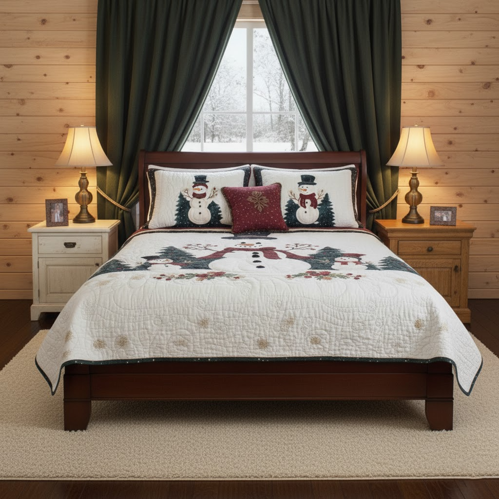 Frosty Friends -Piece Quilted Bedding Set VTQ-Myprintsy