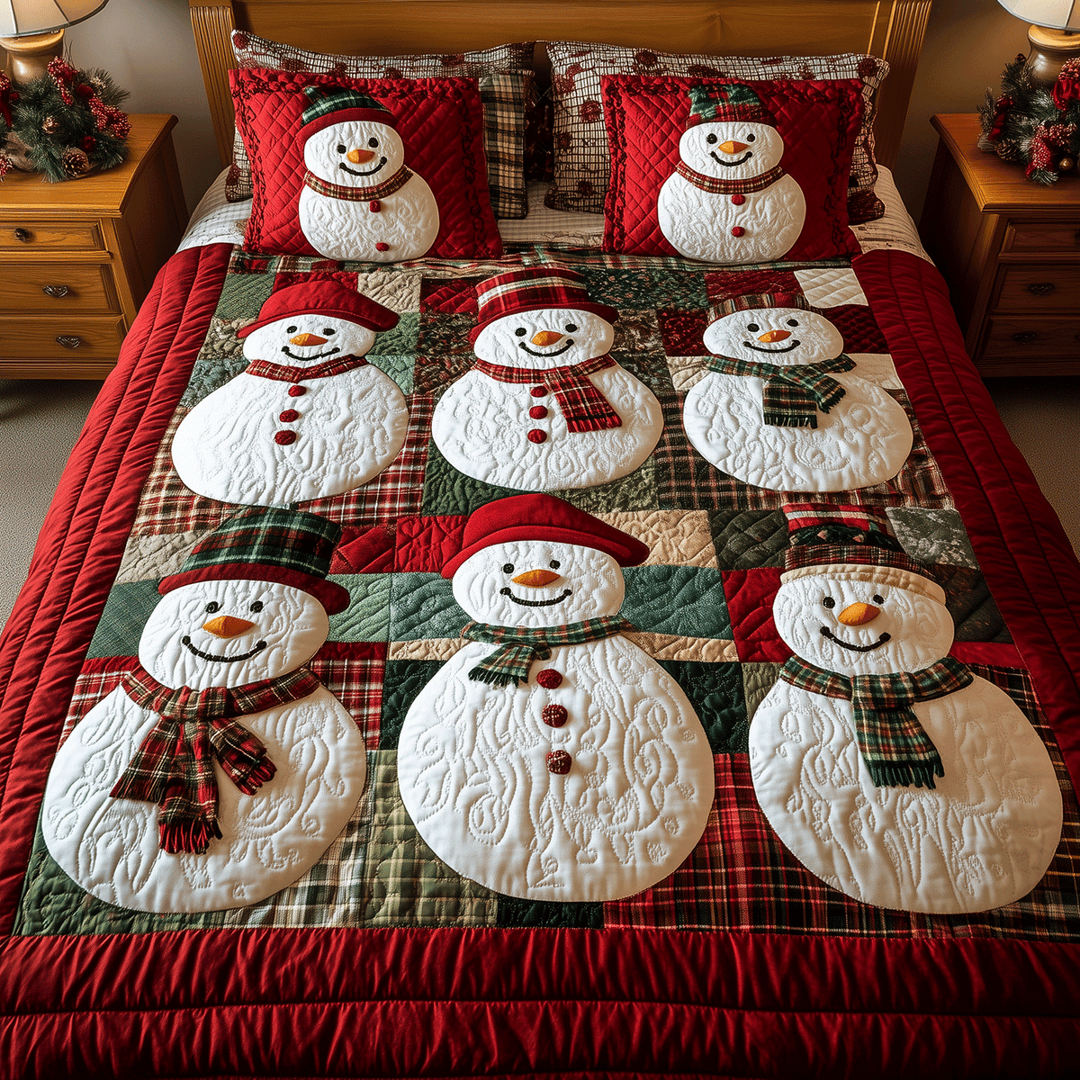 Frosty Friends -Piece Quilted Bedding Set VTQ-Myprintsy