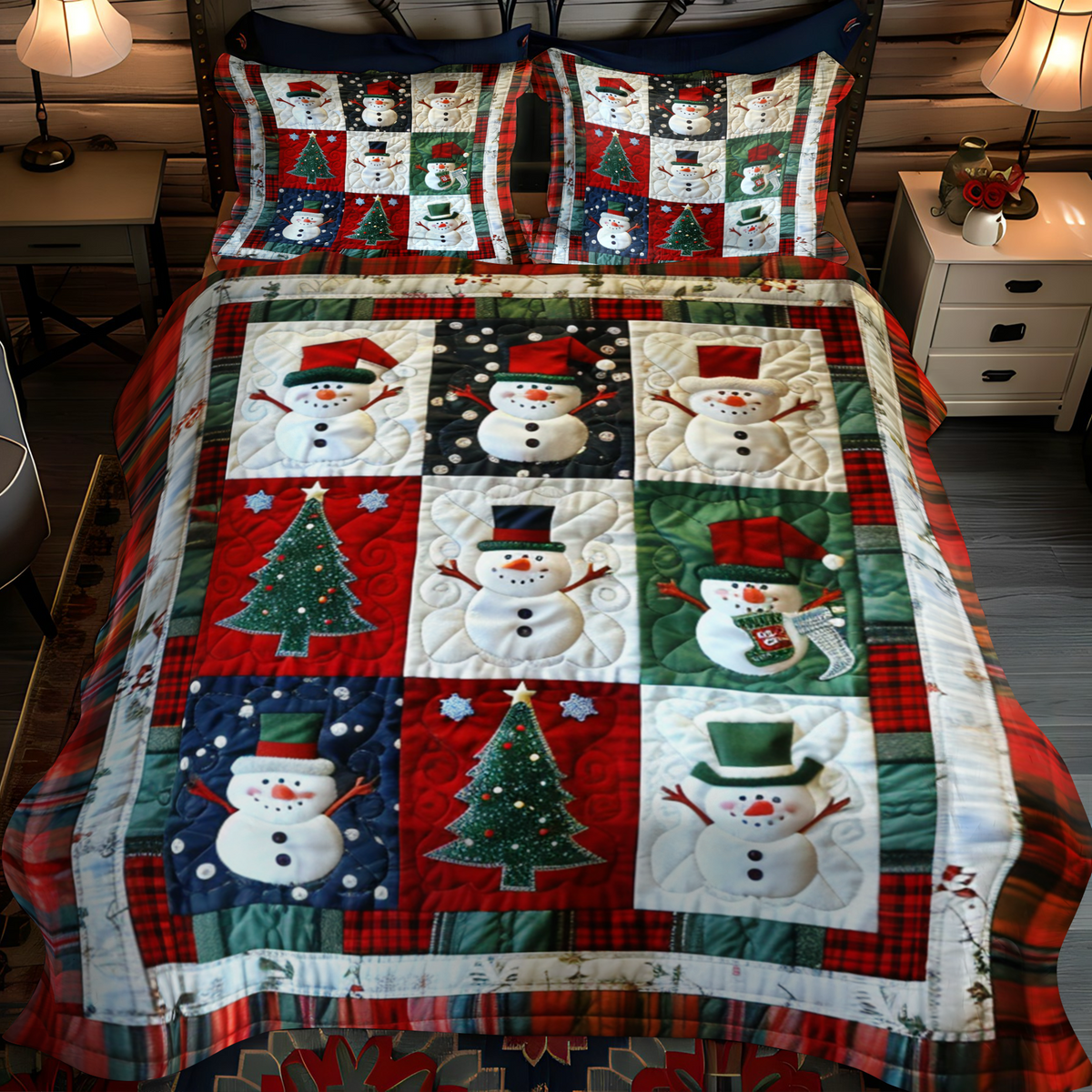 Frosty Friends -Piece Quilted Bedding Set VTQ-Myprintsy