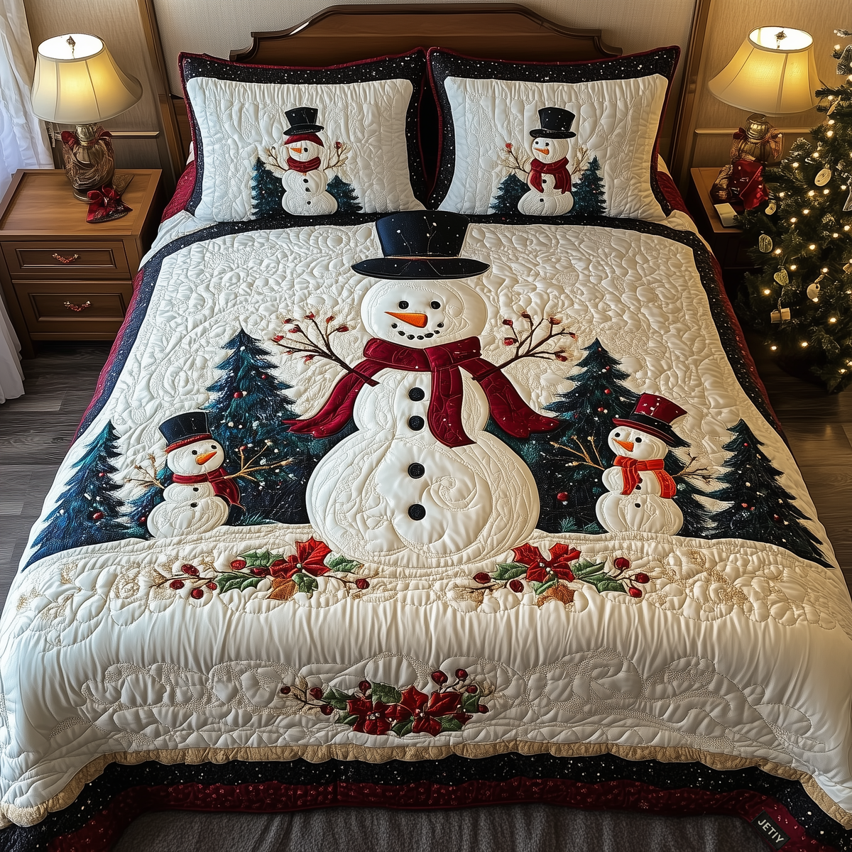 Frosty Friends -Piece Quilted Bedding Set VTQ-Myprintsy