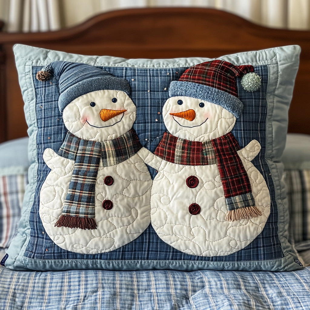 Frosty Friends Quilted Bedding Pillow Case VTQ-Myprintsy