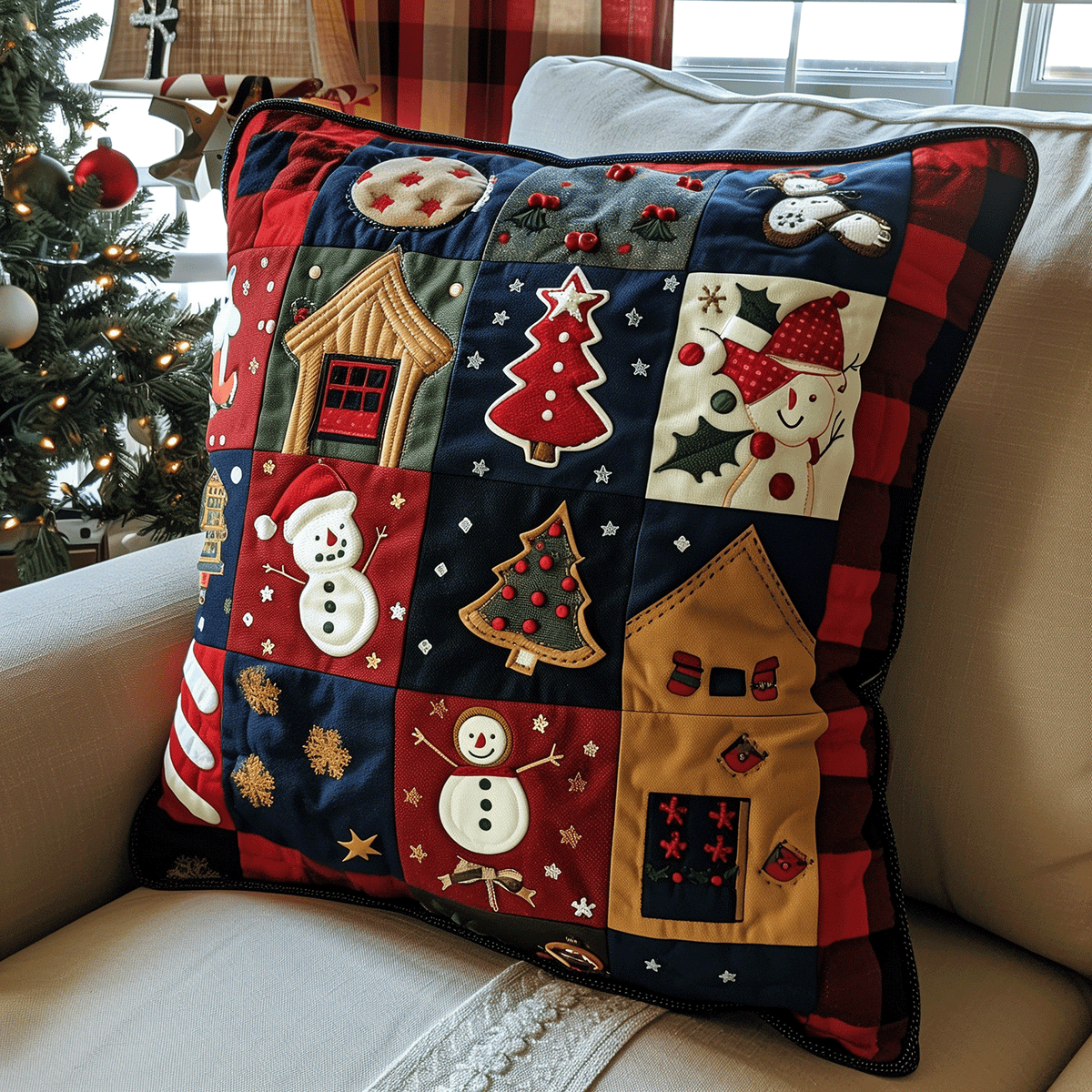 Frosty Friends Quilted Pillow Case VTQ-Myprintsy