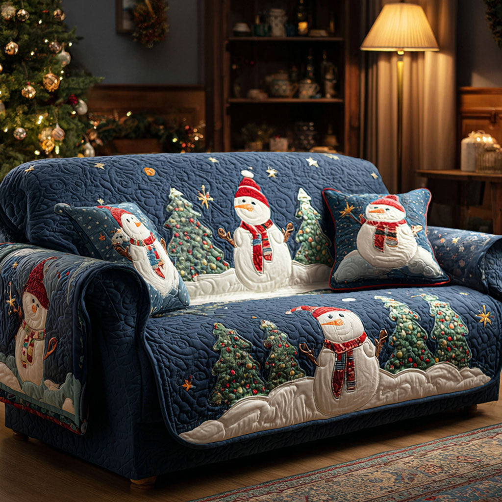 Frosty Friends Quilted Sofa Cover VTQ-Myprintsy