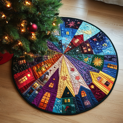 Frosty Fun Quilted Round Mat PD VTQ-Myprintsy