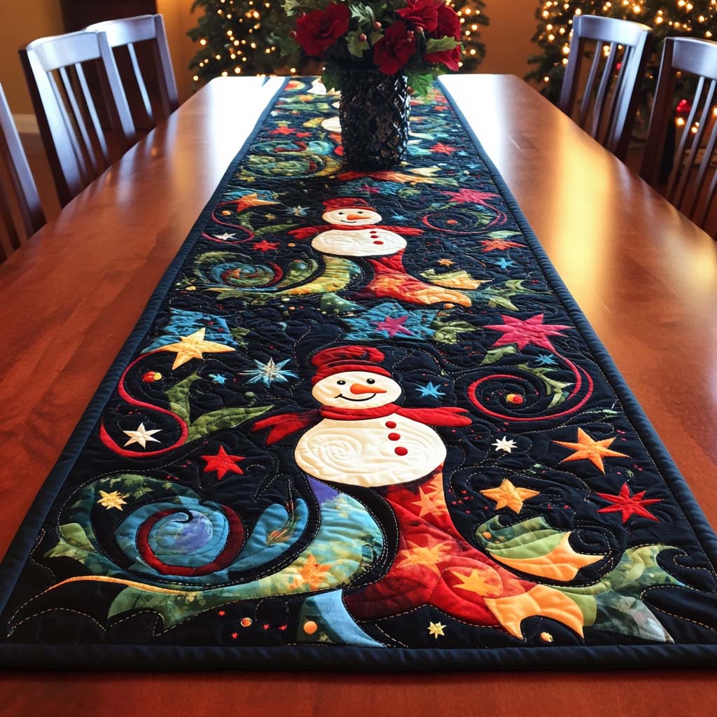 Frosty Glow Quilted Table Runner VTQ-Myprintsy