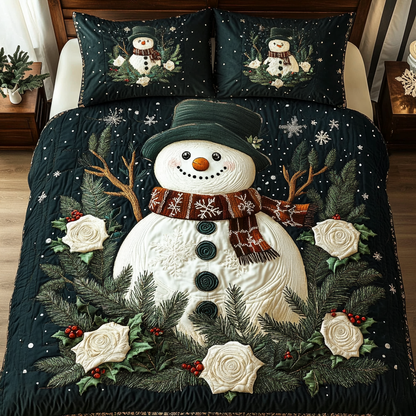 Frosty Joy -Piece Quilted Bedding Set VH VTQ-Myprintsy